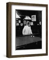 Mark Twain Playing Game of Pool-null-Framed Photographic Print