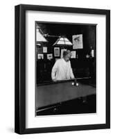 Mark Twain Playing Game of Pool-null-Framed Photographic Print