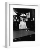 Mark Twain Playing Game of Pool-null-Framed Photographic Print