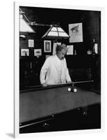 Mark Twain Playing Game of Pool-null-Framed Photographic Print