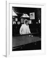 Mark Twain Playing Game of Pool-null-Framed Photographic Print