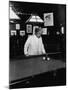 Mark Twain Playing Game of Pool-null-Mounted Photographic Print