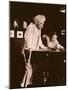 Mark Twain Playing Pool with the Daughter of His Biographer Albert Bigelow Paine-Albert Bigelow Paine-Mounted Photographic Print