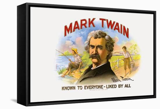 Mark Twain, Printed by Wolf Bros. and Co., C.1920S-American School-Framed Stretched Canvas