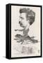 Mark Twain, Riding Frog-F Waddy-Framed Stretched Canvas