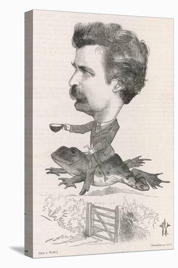 Mark Twain, Riding Frog-F Waddy-Stretched Canvas