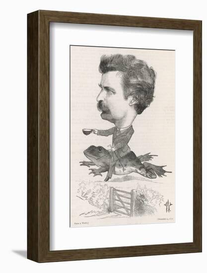 Mark Twain, Riding Frog-F Waddy-Framed Photographic Print