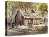 Mark Twain's Cabin-LaVere Hutchings-Stretched Canvas