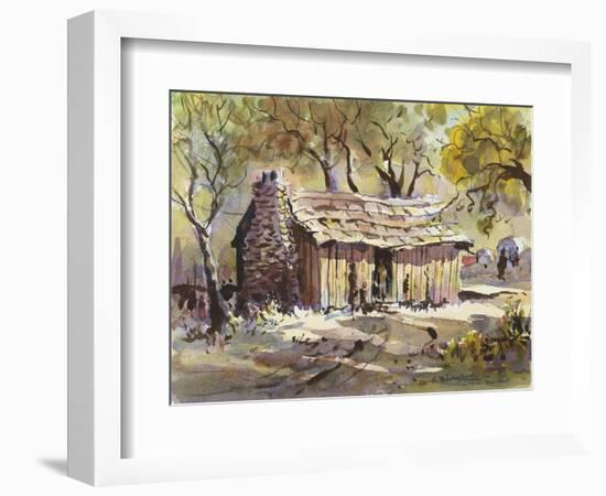 Mark Twain's Cabin-LaVere Hutchings-Framed Giclee Print