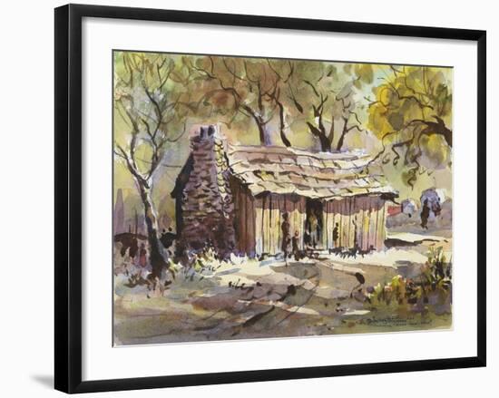 Mark Twain's Cabin-LaVere Hutchings-Framed Premium Giclee Print