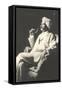 Mark Twain with Pipe-null-Framed Stretched Canvas