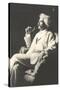 Mark Twain with Pipe-null-Stretched Canvas