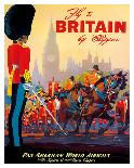 Fly To Britain By Clipper - Pan American World Airways (PAA) - British Royal Procession-Mark Von Arenburg-Mounted Giclee Print