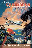 Fly to the Caribbean - Pan American World Airways, Vintage Airline Travel Poster, 1940s-Mark Von Arenburg-Framed Stretched Canvas