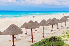 Beach on Caribbean Sea in Cancun, Mexico-Mark52-Photographic Print