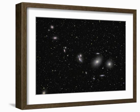 Markarian's Chain Galaxies That Form Part of the Virgo Cluster-null-Framed Photographic Print