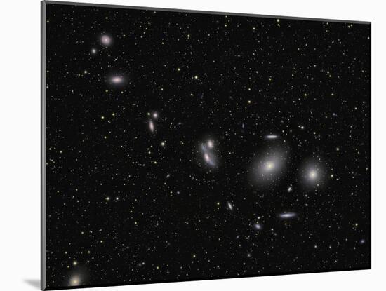 Markarian's Chain Galaxies That Form Part of the Virgo Cluster-null-Mounted Photographic Print