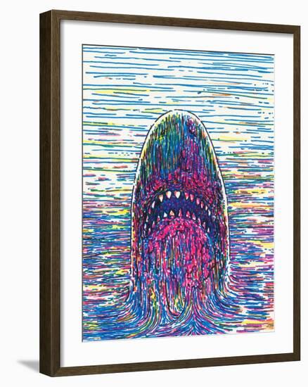 Marker Shark-JoeBakal-Framed Art Print