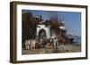 Market Along Bosphorus-Alberto Pasini-Framed Giclee Print