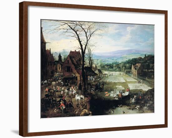 Market and Bleaching Ground, 1620-22-Joos de Momper-Framed Giclee Print