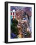 Market and Restuarants in Chinatown, Singapore, at Dusk-Peter Adams-Framed Photographic Print