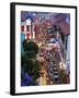 Market and Restuarants in Chinatown, Singapore, at Dusk-Peter Adams-Framed Photographic Print