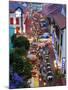 Market and Restuarants in Chinatown, Singapore, at Dusk-Peter Adams-Mounted Photographic Print