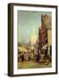 Market at Hennebont-Jules Achille Noel-Framed Giclee Print