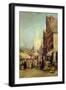 Market at Hennebont-Jules Achille Noel-Framed Giclee Print