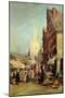 Market at Hennebont-Jules Achille Noel-Mounted Giclee Print