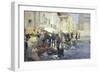 Market at Santa Margherita in Venice, 1896-Vincenzo Giacomelli-Framed Giclee Print