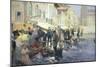 Market at Santa Margherita in Venice, 1896-Vincenzo Giacomelli-Mounted Giclee Print