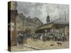 Market at Trouville; Marche a Trouville, 1878-Eugene Louis Boudin-Stretched Canvas