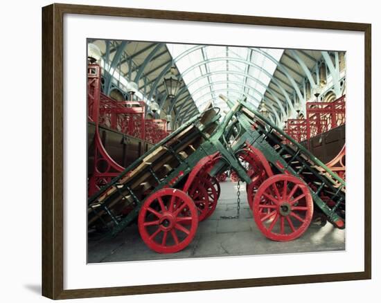 Market Barrows in Covent Garden Before Re-Development, London, England, United Kingdom-Adam Woolfitt-Framed Photographic Print