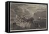 Market-Boat on the Scheldt-George Clarkson Stanfield-Framed Stretched Canvas