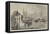 Market Boats Arriving at Angers-Edward Angelo Goodall-Framed Stretched Canvas