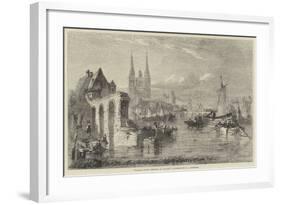 Market Boats Arriving at Angers-Edward Angelo Goodall-Framed Giclee Print