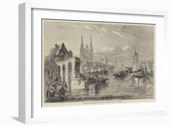 Market Boats Arriving at Angers-Edward Angelo Goodall-Framed Giclee Print