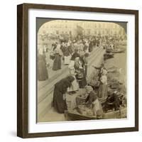 Market Boats, Helsinki, Finland-Underwood & Underwood-Framed Photographic Print