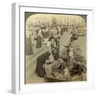 Market Boats, Helsinki, Finland-Underwood & Underwood-Framed Photographic Print