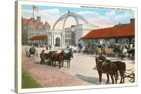 Market Buildings, Ft. Wayne, Indiana-null-Stretched Canvas