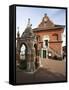 Market Cross and Shire Hall on Market Hill, Woodbridge, Suffolk, England, United Kingdom, Europe-Mark Sunderland-Framed Stretched Canvas