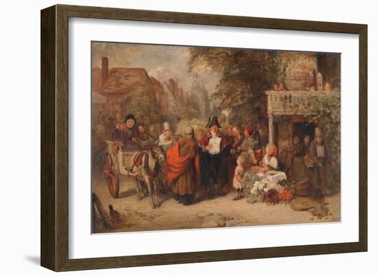 Market Day, 1856 (Oil on Panel)-George Bernard O'neill-Framed Giclee Print