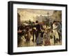 Market Day at Hojbro Plads Copenhagen-Paul Fischer-Framed Giclee Print