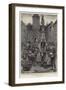 Market Day at Landsberg, Bavaria-Clement Flower-Framed Giclee Print