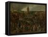 Market Day in a Flemish Town-Sebastiaan Vrancx-Framed Stretched Canvas