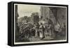 Market-Day in Florence-Edwin Buckman-Framed Stretched Canvas