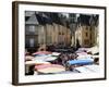 Market Day in Place De La Liberte, Sarlat, Dordogne, France, Europe-Peter Richardson-Framed Photographic Print