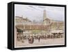 Market Day in Split (Now in Croatia) on the Dalmatian Coast-Walter Tyndale-Framed Stretched Canvas