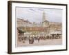 Market Day in Split (Now in Croatia) on the Dalmatian Coast-Walter Tyndale-Framed Art Print